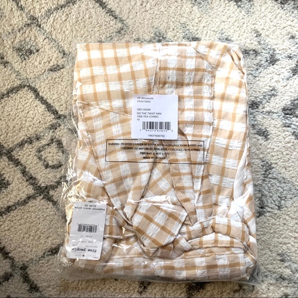 Free People Do The Twist Mini Dress in Ivory Combo - Picture 5 of 7